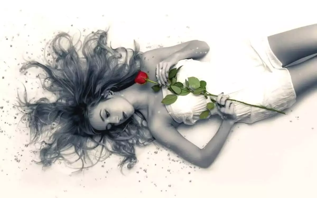 Worry Head beauty with rose
